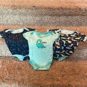 Baby Elements  3-6  month onesies Lot of 3